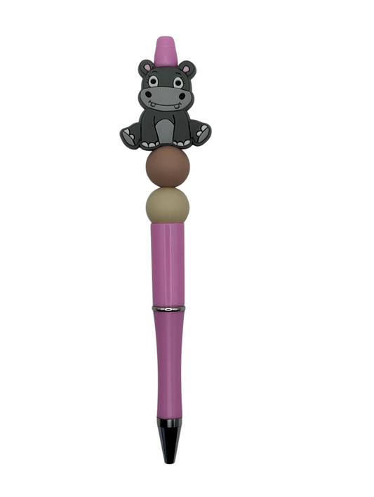 Kralenpen Nijlpaard Grijs