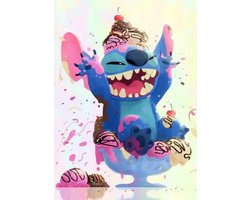 Stitch - ijs - Volledig - Ronde steentjes - 30x40cm