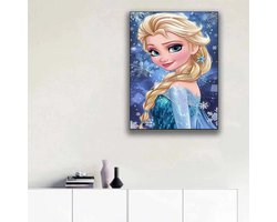Frozen - Elsa - Ijskoningin - Volledig - Ronde steentjes - 30x40cm