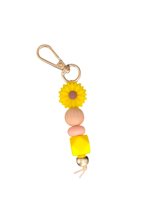Sleutelhanger Daisy Geel