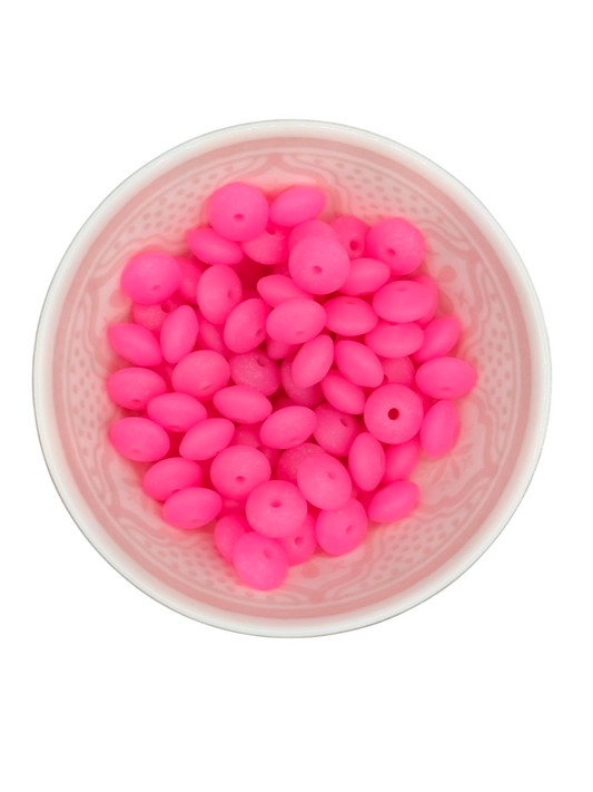 Tussenschijfje Roze met Glitter