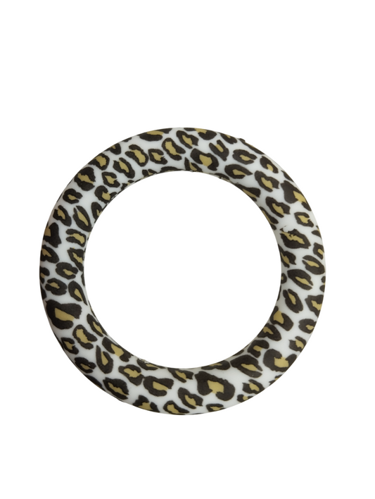 Siliconen Ring Luipaard Beige
