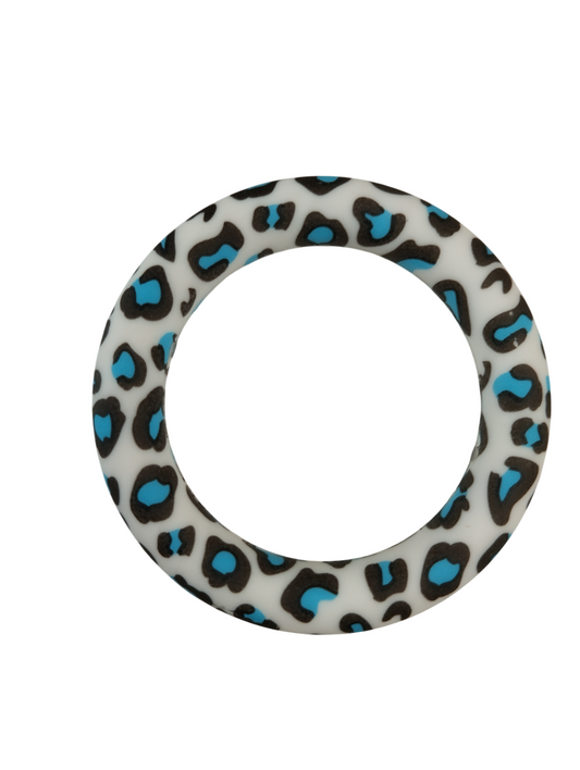 Siliconen Ring Luipaard Blauw