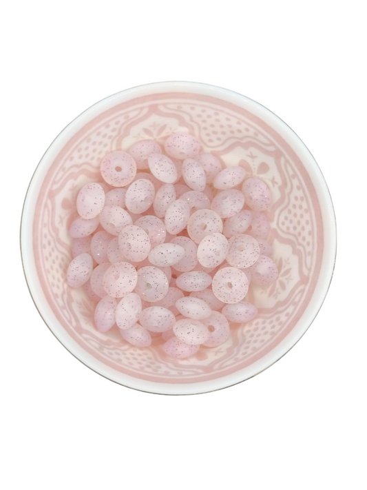 Tussenschijfje Roze Glitter