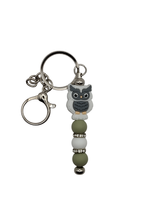 Sleutelhanger Uil Wit