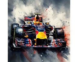 Formule 1 - F1 - Max Verstappen - RedBull - Racen - Volledig - Ronde steentjes - 35x35cm