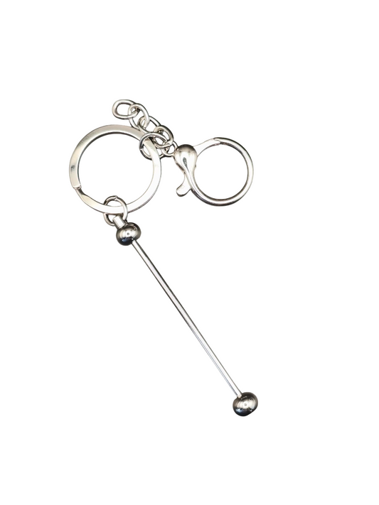 Luxe Kralen Sleutelhanger Zilver