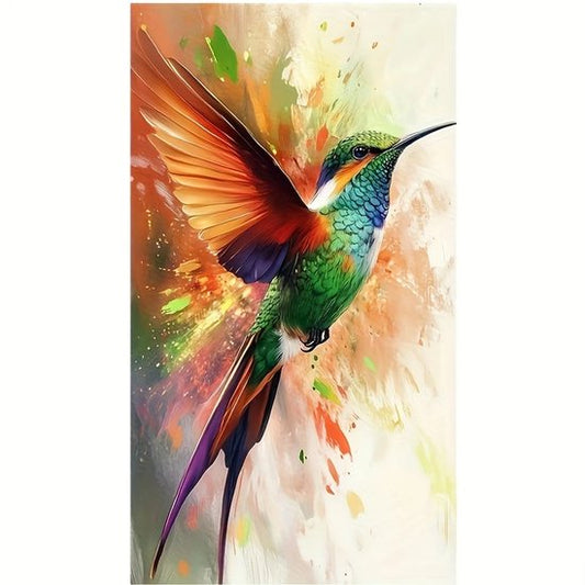 Kolibrie - Vogel - Fladderen - Volledig - Ronde steentjes - 30x40cm