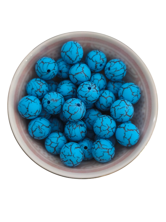 Printkraal Crackle Blauw 15mm