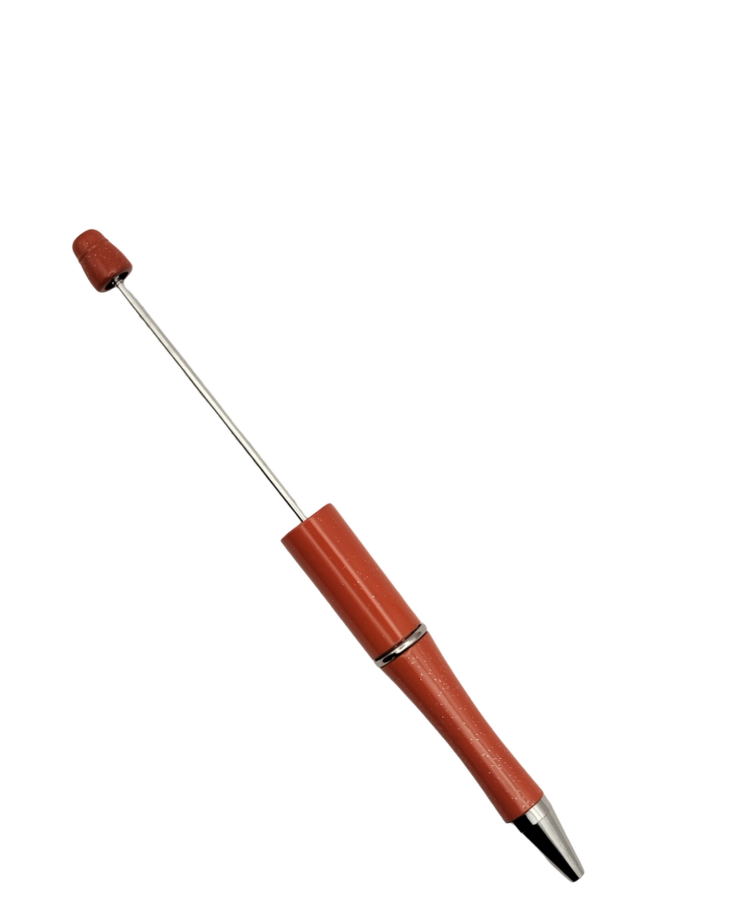 Kralenpen Donker Oranje met Glitters