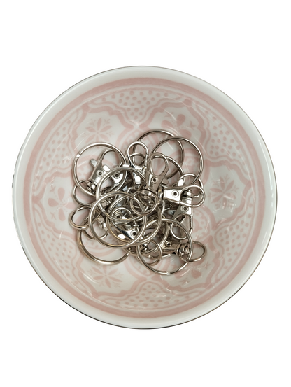 Sleutelhanger met Karabijnhaak Zilver