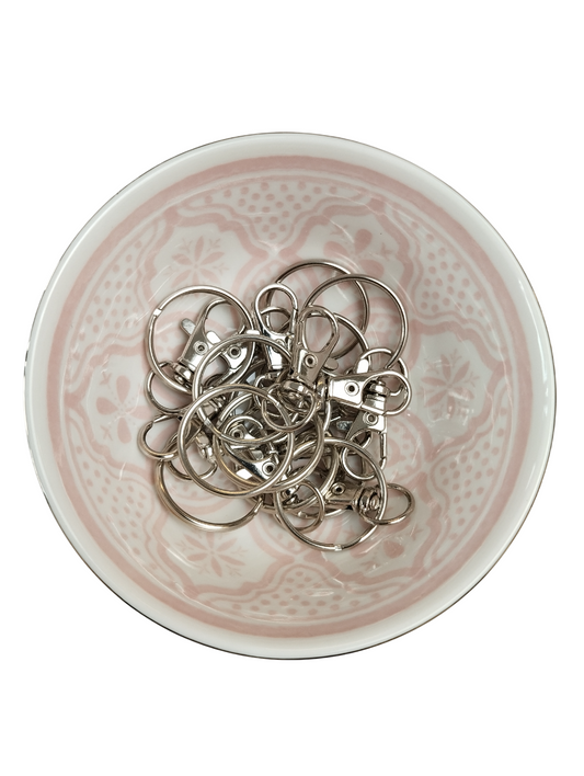 Sleutelhanger met Karabijnhaak Zilver