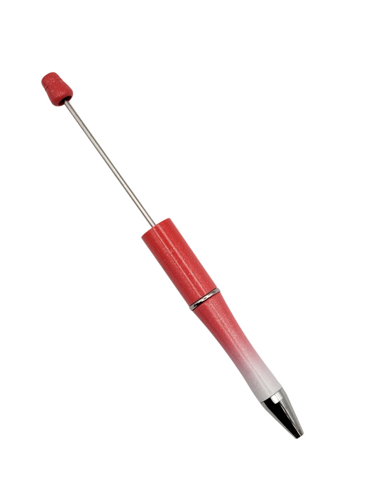 Kralenpen Rood Ombre met Glitter
