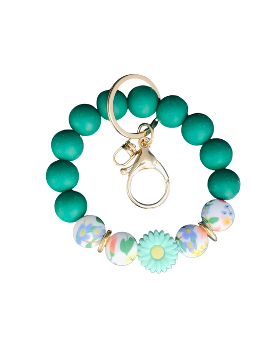 Keychain Wristlet Daisy Groen