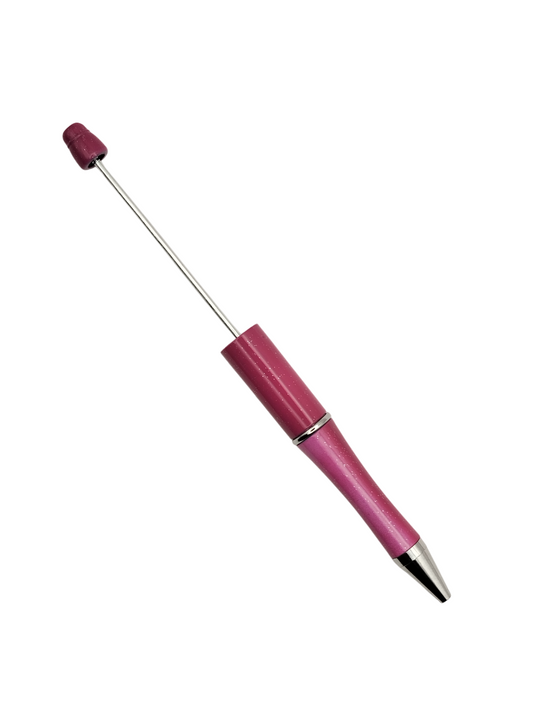 Kralenpen Donker Roze met Glitter