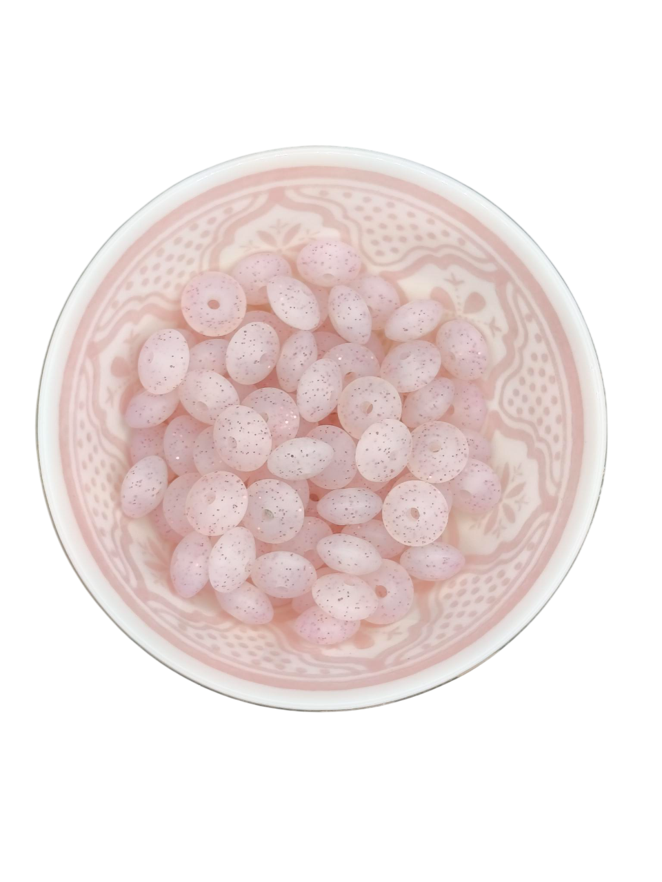 Tussenschijfje Roze Glitter