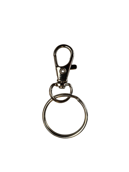 Sleutelhanger met Karabijnhaak Zilver