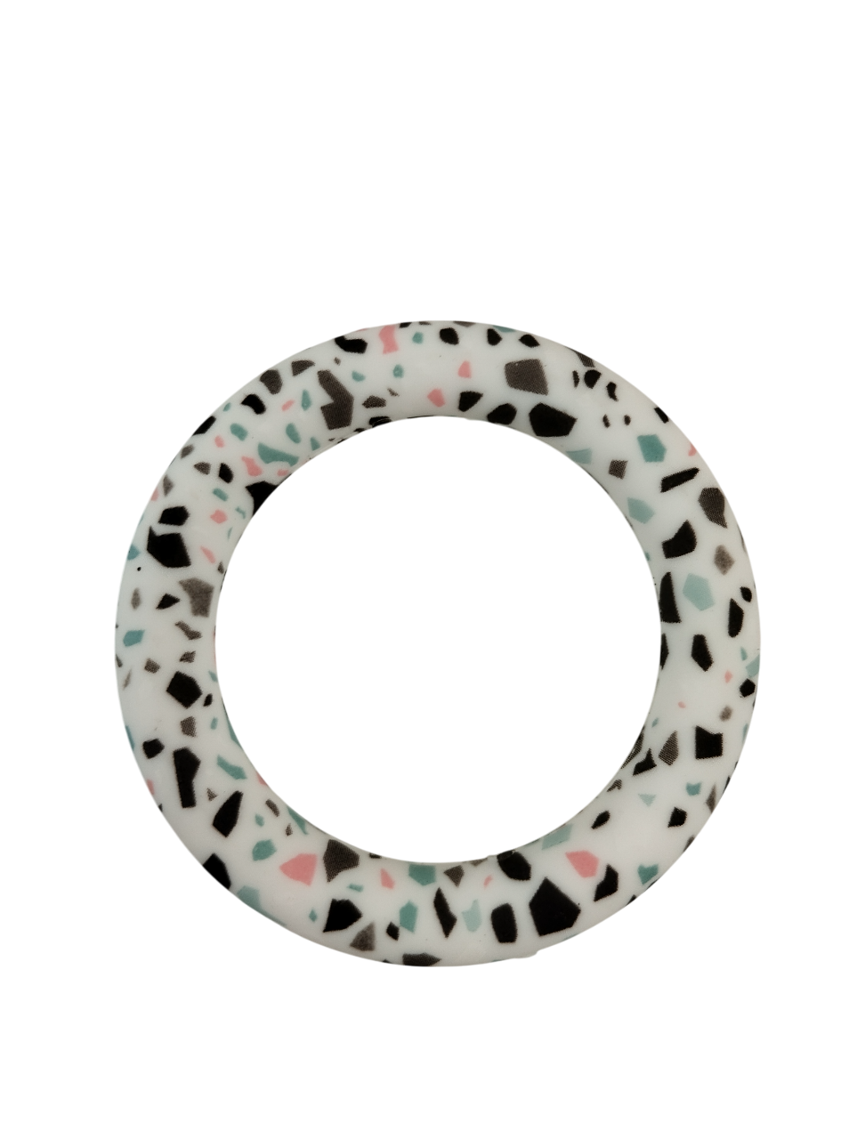 Siliconen Ring Terrazzo Wit