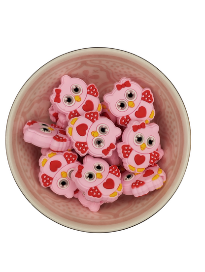 Figuurkraal Uil Roze met hart