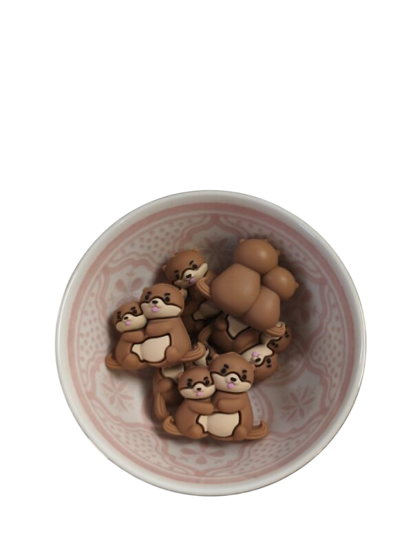 Figuurkraal Otter met Baby 3D