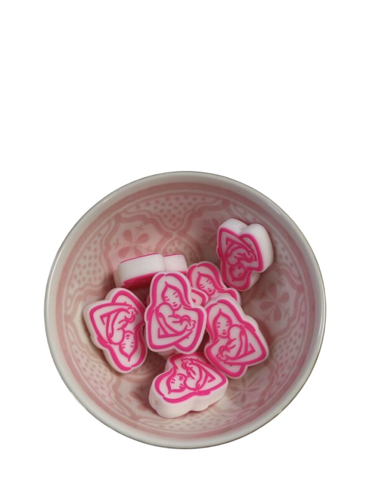 Figuurkraal Moeder en Baby Roze