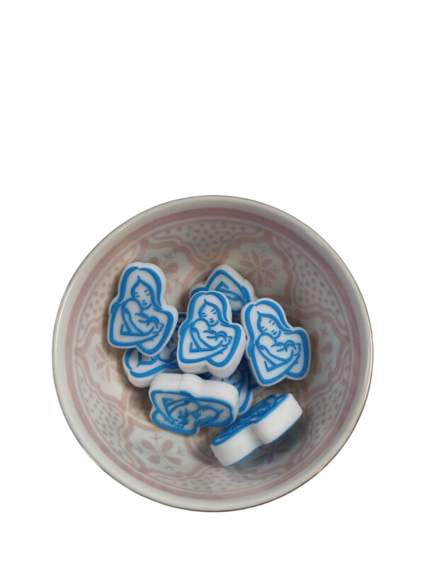 Figuurkraal moeder en Baby Blauw